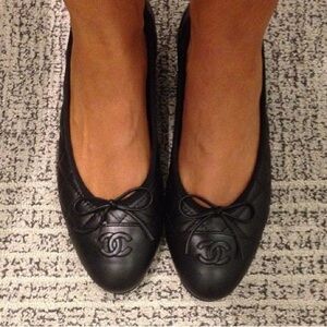 SOLD Chanel Quilted Ballet Flats 37